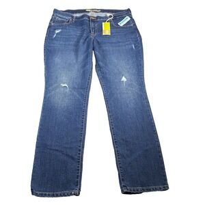 Old Navy Sweetheart Skinny Jeans Women's Sz 16 Blue Stretch Denim Distressed NWT